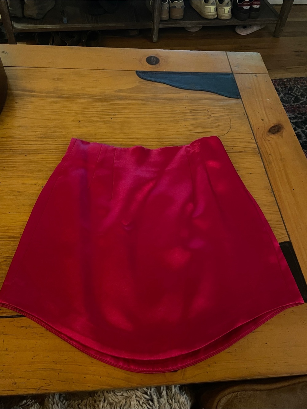 Zara Fuchsia Satin Mini Skirt
